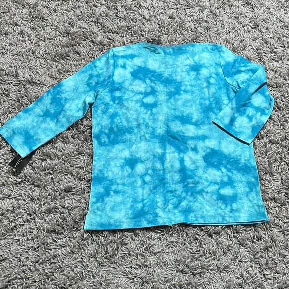 Crazy Horse Cottage Core 3/4 Sleeve Tie Dye Tope - Picture 4 of 7